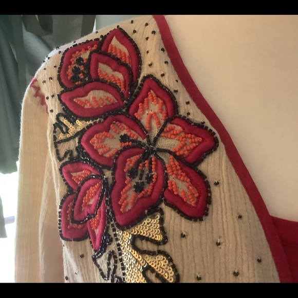 Soft Surroundings t-shirt maxi dress and embroidered and beaded jacket - Picture 8 of 12